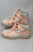 Load image into Gallery viewer, Nike Womens Dunk High White Light Pink Leather Lace-Up Sneakers Shoes Size 8.5