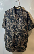 Load image into Gallery viewer, Fried Denim Mens Multicolor Tropical Leaf Print Slim Fit Button-Up Shirt Size L