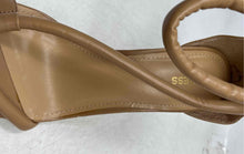 Load image into Gallery viewer, Express Womens Beige Leather Open Toe High Heel Ankle Strap Sandals Size 9