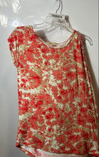 Load image into Gallery viewer, Michael Kors Womens Orange White Tie-Dye Print Short Sleeve Blouse Top Size M