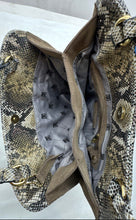 Load image into Gallery viewer, Antonio Melani Womens Multicolor Snakeskin Print Double Handle Shoulder Bag