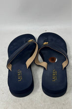 Load image into Gallery viewer, Lauren Ralph Lauren Womens Regina Blue Slip-On Flip Flop Sandals Size 8