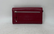 Load image into Gallery viewer, Unbranded Womens Red Genuine Leather Credit Card Slots Trifold Wallet