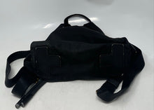 Load image into Gallery viewer, Authentic Tory Burch Womens Scout Black Adjustable Strap Backpack Worn Damaged