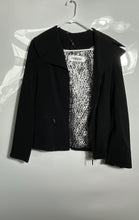 Load image into Gallery viewer, Lapis Womens Black Long Sleeve Large Notch Lapel Full-Zip Jacket Size L