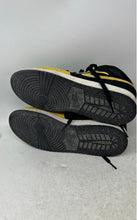 Load image into Gallery viewer, Nike Boys Air Jordan 1 Mid 554725-071 Yellow Black Sneakers Shoes Sz 6.5Y Dirty