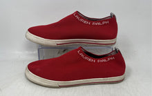 Load image into Gallery viewer, Lauren Ralph Lauren Womens Jordyn Red White Slip-On Sneaker Shoes Size 8B