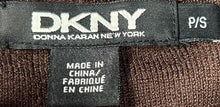 Load image into Gallery viewer, DKNY Womens Brown Knitted 3/4 Sleeve Tie Front Cardigan Sweater Size P/S