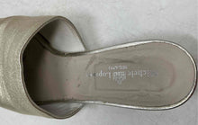 Load image into Gallery viewer, Michele Lopriore Womens Silver Leather Open Toe Slip-On Slide Sandals Size EU 39