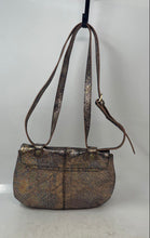 Load image into Gallery viewer, Lodis Womens Metallic Rose Gold Tone Adjustable Strap Shoulder Crossbody Bag