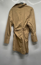 Load image into Gallery viewer, Zara Womens Brown Long Sleeve Front Flap Pockets Mini Dress Size Small