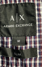 Load image into Gallery viewer, Armani Exchange Mens Purple Long Sleeve Button-Up Shirt Size Medium