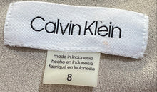 Load image into Gallery viewer, Calvin Klein Womens Khaki Sleeveless V-Neck Back-Zip A-Line Dress Size 8 W/ Tag