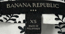 Load image into Gallery viewer, Banana Republic Womens White Black Paisley Print Long Sleeve Blouse Top Size XS