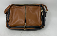 Load image into Gallery viewer, Valentina Womens Brown Leather Adjustable Strap 3 Compartment Crossbody Bag
