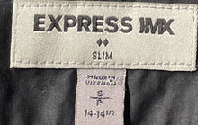 Load image into Gallery viewer, Express 1MX Mens Black Cotton Long Sleeve Collared Slim Dress Shirt Size S/P