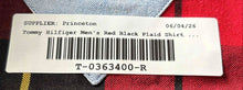 Load image into Gallery viewer, Tommy Hilfiger Mens Red Black Plaid Long Sleeve Cotton Button-Up Shirt Size L
