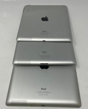Load image into Gallery viewer, Lot Of 3 Pcs Assorted Apple iPad Silver Mixed iOS Tablets Not Tested For Parts