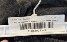 Load image into Gallery viewer, Karl Lagerfeld Womens Black Embellished Cuff Stretch Ankle Jeans Size 4