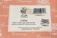 Load image into Gallery viewer, Precious Moments By Enesco #118266 Note To Self Take Time For Me Figurine In Box