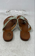 Load image into Gallery viewer, Coach Womens Sheena Green Leather Tasseled Slip-On Thong Sandals Size 6B