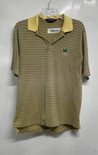 Load image into Gallery viewer, Polo Golf Ralph Lauren Mens Yellow Blue Striped Pima Cotton Polo Shirt Size M