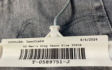 Load image into Gallery viewer, AG Mens Gray Denim Graduate Tailored Fit Straight Leg Jeans Size 32X34