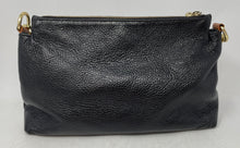 Load image into Gallery viewer, Valentina Womens Black Brown Detachable Strap Pebble Crossbody Bag