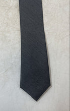 Load image into Gallery viewer, Joseph Abboud Mens Gray Silk Keeper Loop Adjustable Pointed Tie With Tags