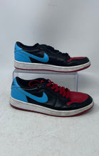 Load image into Gallery viewer, Nike Womens Air Jordan 1 Retro Low OG Black Blue Red Sneaker Shoes Size 8