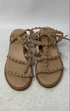 Load image into Gallery viewer, Ash Womens Jen Bis Nude Brown Leather Studded Block Heel Strappy Sandals Size 6