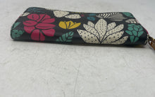 Load image into Gallery viewer, Fossil Womens Multicolor Floral Print ID Window Card Holder Zip-Around Wallet