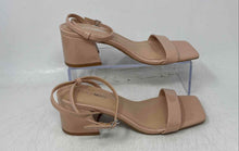 Load image into Gallery viewer, Fashion Nova Womens Nude Open Toe Block Heel Ankle Strap Sandals Size 5.5