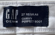 Load image into Gallery viewer, Gap Womens White Denim Light Wash Curvy Perfect Bootcut Leg Jeans Size 27