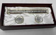 Load image into Gallery viewer, 3 Pcs Vintage Silver Personalized Baby Birth Certificate Holder Memory Box Set
