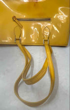 Load image into Gallery viewer, Dooney & Bourke Womens Yellow Inner Pockets Shoulder Tote Bag Stained