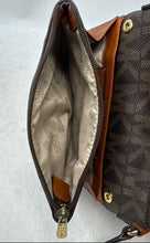 Load image into Gallery viewer, Michael Kors Womens Fulton Brown Monogram Print Leather Crossbody Bag