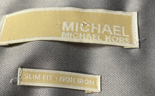 Load image into Gallery viewer, Michael Kors Mens Gray Long Sleeve Slim Fit Non Iron Dress Shirt Size 16 1/2