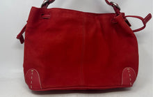 Load image into Gallery viewer, Sigrid Olsen Womens Red Inner Pocket Adjustable Strap Bottom Studs Shoulder Bag