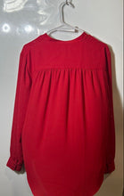 Load image into Gallery viewer, INC International Concepts Womens Red Long Sleeve Faux Wrap Blouse Top Size 14W