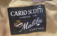Load image into Gallery viewer, Carlo Scotti Malibu Mens Gold Notch Lapel Three-Button Blazer Size 54