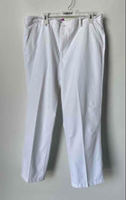 Load image into Gallery viewer, Izod Mens White Flat Front Slash Pocket Straight Leg Golf Pants Size 38x29