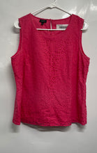Load image into Gallery viewer, Talbots Womens Pink Lace Sleeveless Round Neck Lined Tank Top Size 14P