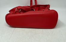 Load image into Gallery viewer, Terranova Womens Red Leather Front Zip Pocket Adjustable Shoulder Strap Backpack