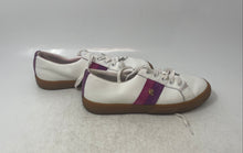 Load image into Gallery viewer, Lauren Ralph Lauren Womens Janson IV White Purple Leather Sneaker Shoes Size 6.5