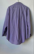 Load image into Gallery viewer, Lauren Ralph Lauren Mens Purple White Gingham Print Collared Dress Shirt Size 17