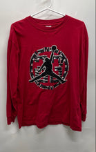Load image into Gallery viewer, Jordan Mens Red Black Flight Club Long Sleeve Crew Neck T-Shirt Size XL