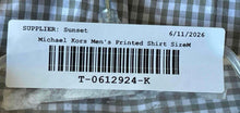 Load image into Gallery viewer, Michael Kors Mens Beige White Printed Button-Up Shirt Size Medium