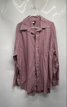 Load image into Gallery viewer, Tommy Hilfiger Mens Red White Cotton Long Sleeve Collared Button-Up Shirt Sz XL
