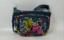 Load image into Gallery viewer, Vera Bradley Womens Green Floral Adjustable Strap Zip Top Small Crossbody Bag